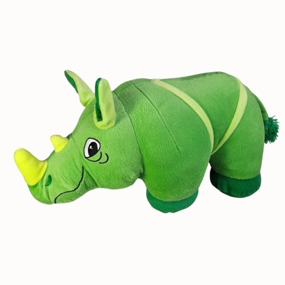 Rhino Rhinoceros‎ Plush Stuffed Animal Green Plushie Toy 17 Inch Sugar Loaf